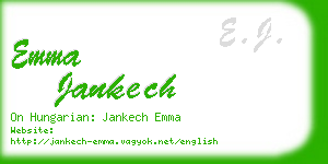 emma jankech business card